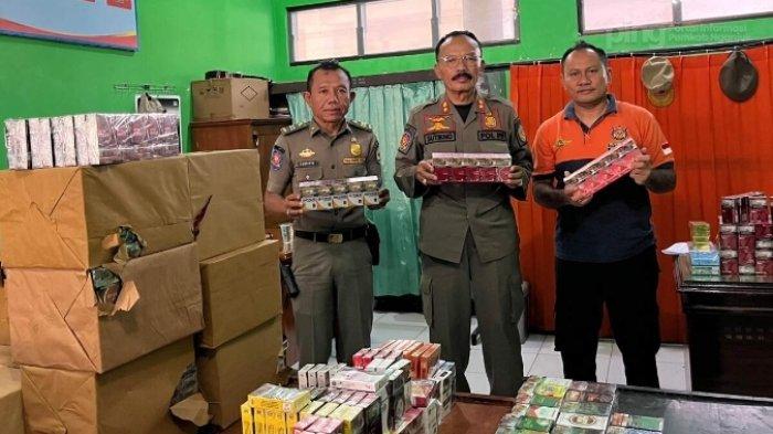 Operasi Gabungan Berhasil Sita Ribuan Batang Rokok Ilegal di Nganjuk:  Perang Melawan Peredaran Barang Ilegal